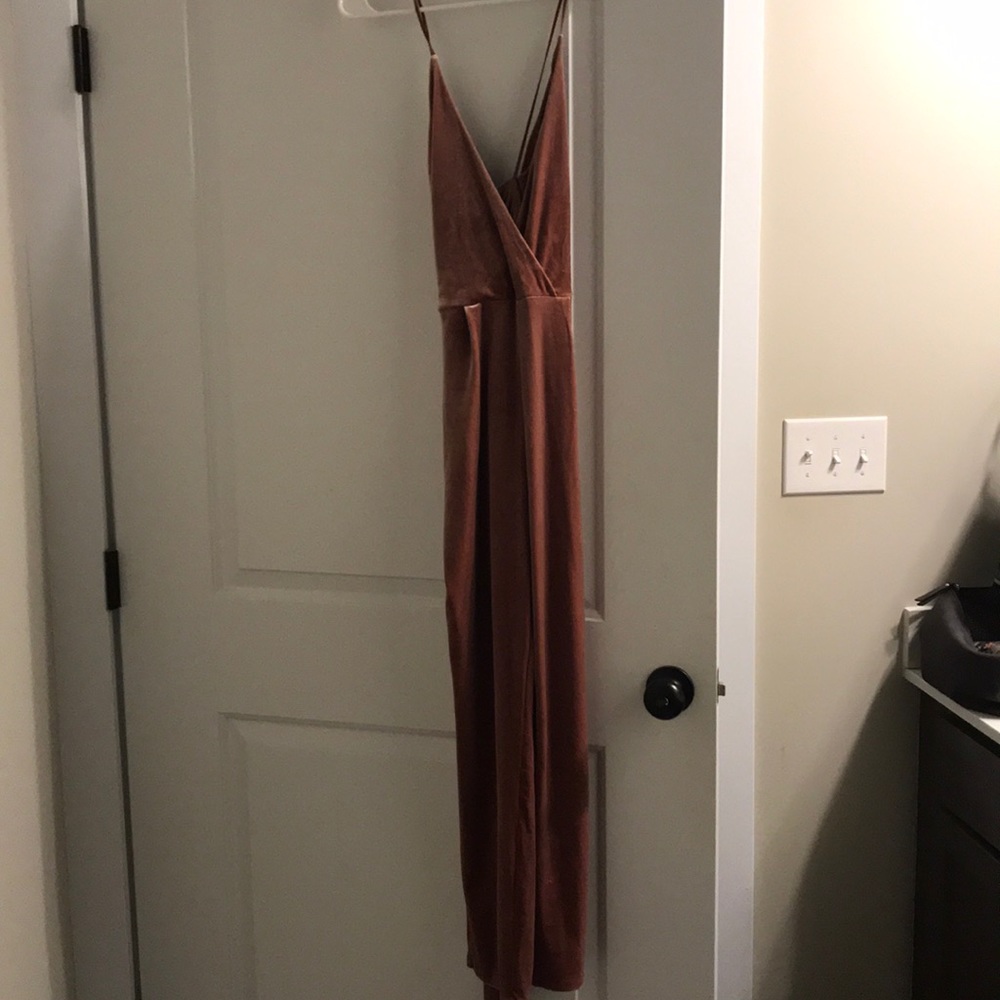 Pink Velvet Jumpsuit